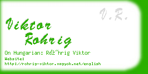 viktor rohrig business card